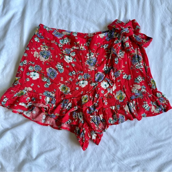 Free People Flirting Fleurs Ruffle mini skort - Picture 6 of 10